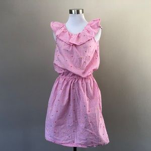 Sun Dress Pink White Gingham Sleeveless Size 14 16
